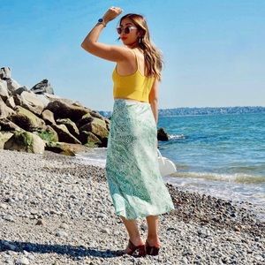 Sea Foam Midi Skirt